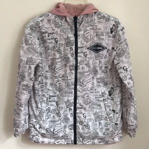 Piper Outfitters Rose Pink Comic Print windbreaker